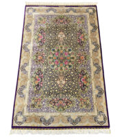 Rug#10303, Persian Qum, circa 1980, pure Caspian silk, signed pce, rare, Persia, size 200x130 cm (2)