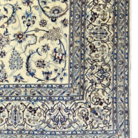 Rug#10340, Persian Nain 9LA, circa 1975, fine wool & silk pile, rare, Persia, size 357x245 cm (4)