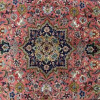 Rug#10411, Mid century Tabriz , wool and silk pile, circa 1960, 500K kpsqm, restored, Rare piece, Persia, size 200x137 cm (5)
