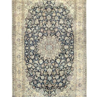 Rug#10565, Persian Nain Tudeshk, circa 1945, fine wool & silk pile, rare & collectable, Persia, size 390x210 cm (1)