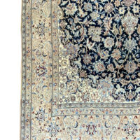 Rug#10565, Persian Nain Tudeshk, circa 1945, fine wool & silk pile, rare & collectable, Persia, size 390x210 cm (5)