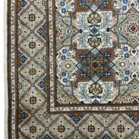 Rug#10573, Persian Kashan, circa 1960, fine wool pile, rare design, very durable, Persia, size 217x137 cm (5)