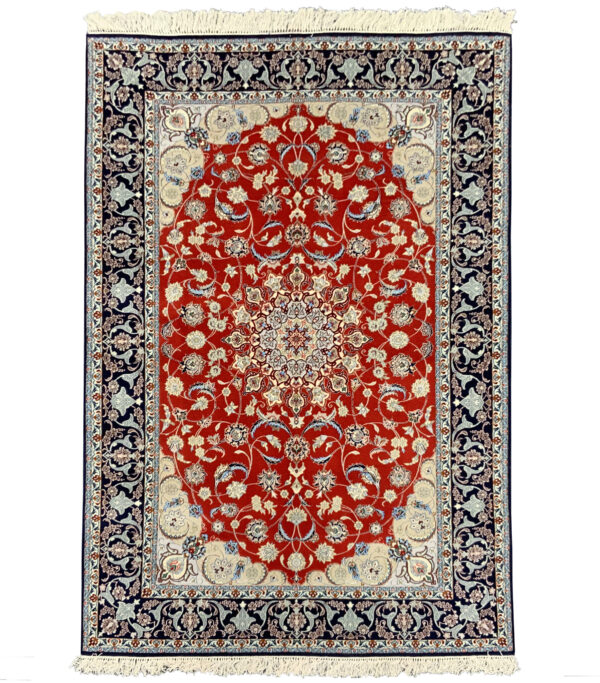 Rug#10628, Superfine Isfehan, full silk base and inlay, 850K kpsqm, Rare piece, Persia, size 220x152 cm (2)