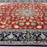 Rug#10628, Superfine Isfehan, full silk base and inlay, 850K kpsqm, Rare piece, Persia, size 220x152 cm (4)