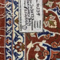 Rug# 10239, Isfehan, Kork-wool & silk pile, silk foundation, 900k KPSQM, Signed Sairafian, c.1990, Persia, size 203x132 cm