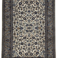 Rug# 10254, fine Kashan, c.1990, Kork wool pile, 400,000 KPSQM, Persia, size 310x205 cm (2)