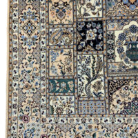 Rug# 10337, Superfine 6LA Nain, circa 2000, superfine wool & silk pile, rare, Persia, size 230x151 cm (3)