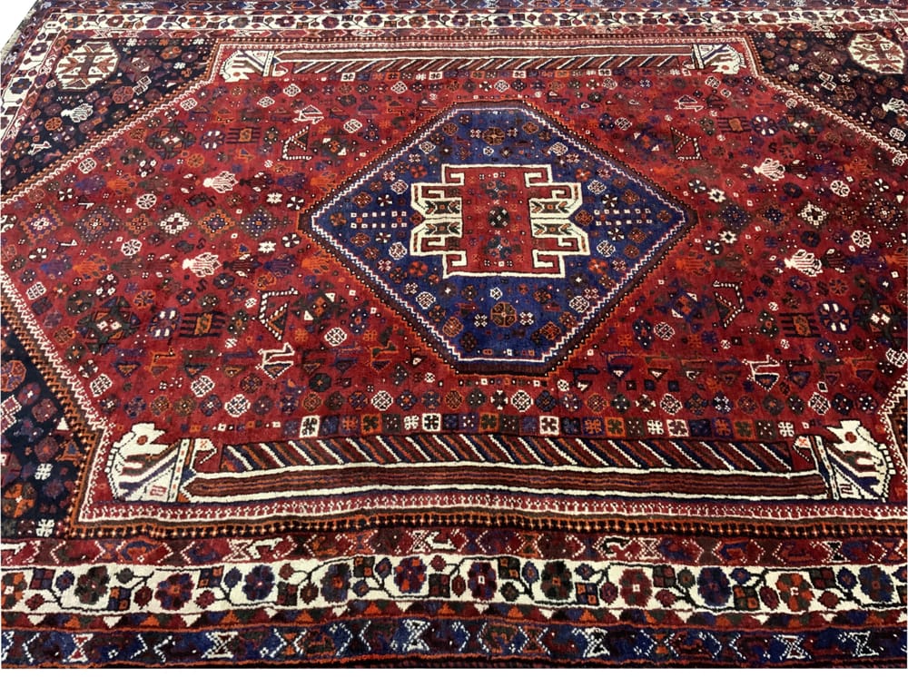 Rug# 10445, Nomadic Qashqai- Arabweavei, mid 20th c, all wool, Persia, size 302x210 cm (3)
