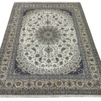 Rug# 10449, Persian Nain , very fine 6LA quality, wool & silk pile, c.1965, 850K kpsqm, rare & durable, Persia, size 408x308 cm (2)