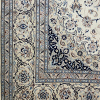 Rug# 10449, Persian Nain , very fine 6LA quality, wool & silk pile, c.1965, 850K kpsqm, rare & durable, Persia, size 408x308 cm (5)