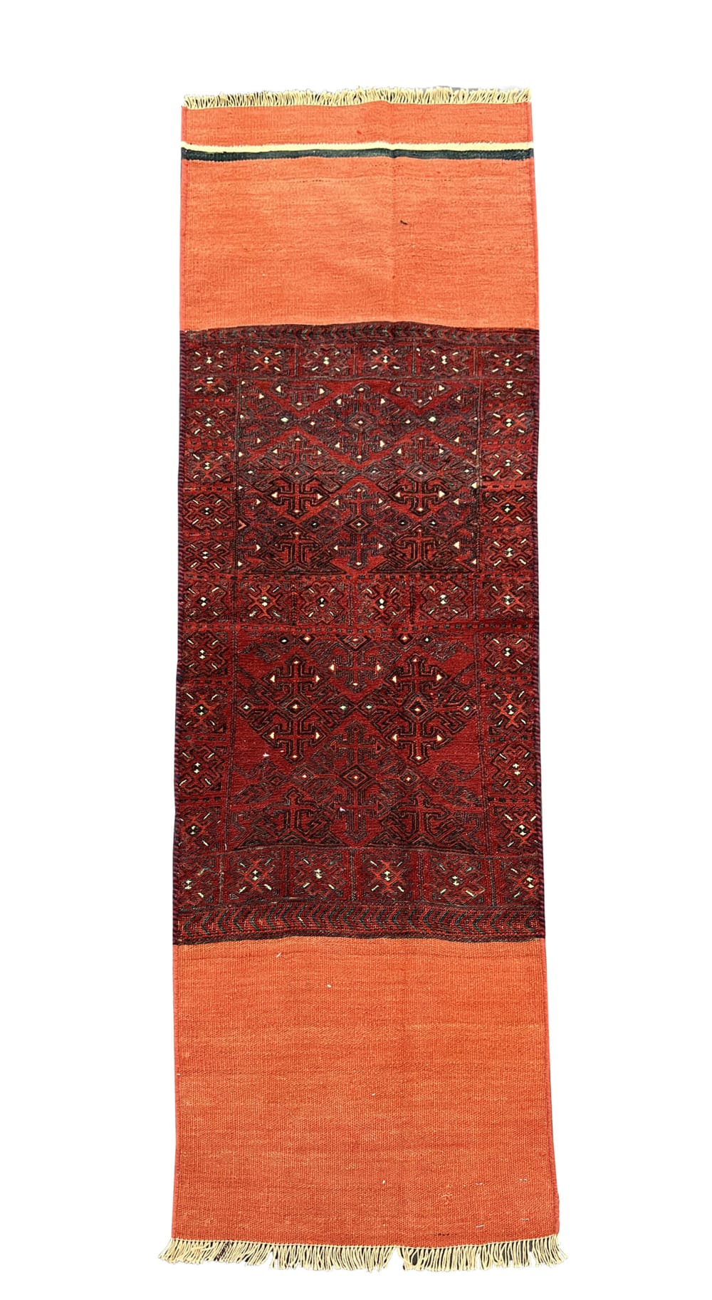 Rug# 10465, Azarbaiejan Sumak, Nomadic weave Khorjeen face or small Tached, , local wool, circa 1940, rare, Size 192x58 cm (2)