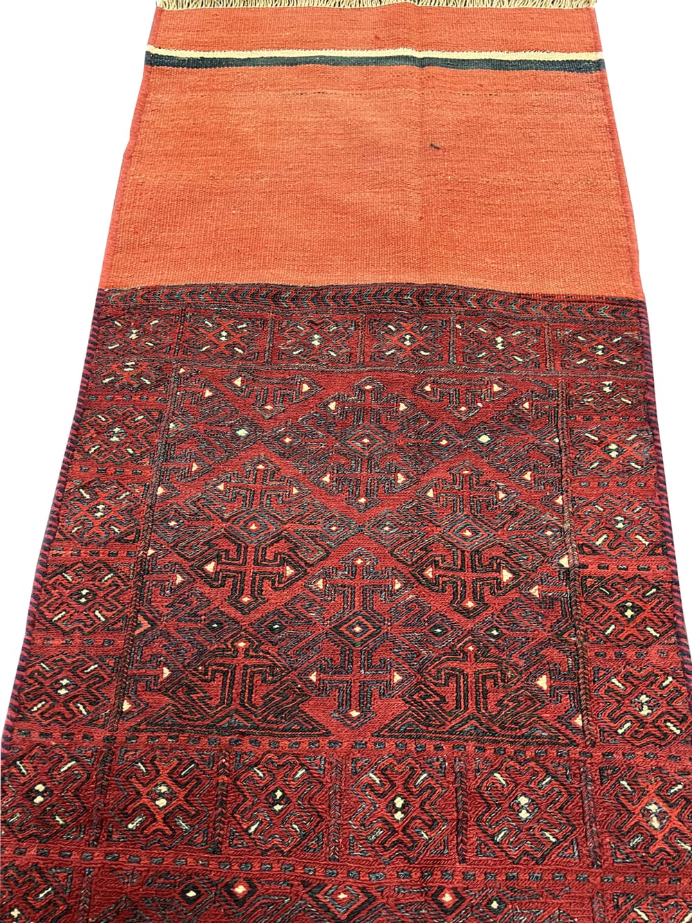 Rug# 10465, Azarbaiejan Sumak, Nomadic weave Khorjeen face or small Tached, , local wool, circa 1940, rare, Size 192x58 cm (3)
