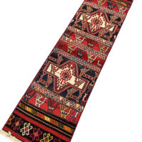 Rug# 10467, East Azarbaiejan Sumak khorjeen-face, Nomadic weave, local wool, circa 1950, rare & collectable, Persia Size 184x47 cm (3)