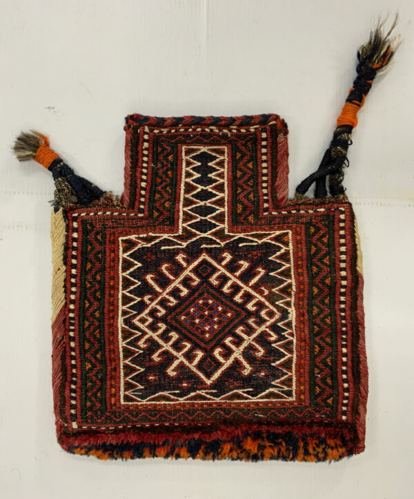 Rug# 10521, Antique salt-Bag, Luri tribe, circa 1930, Persia, size 40x35 cm (1)