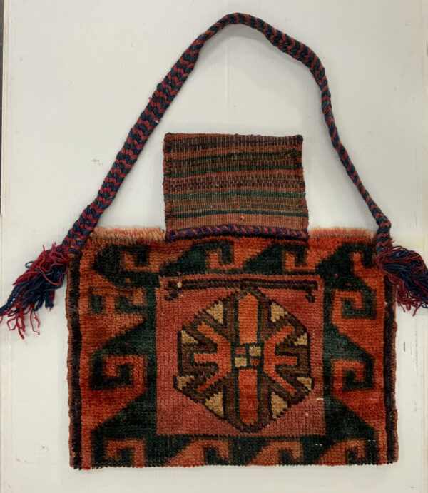 Rug# 10526, Antique salt-Bag, Luri tribe, circa 1930, Persia, size 45x44 cm (1)