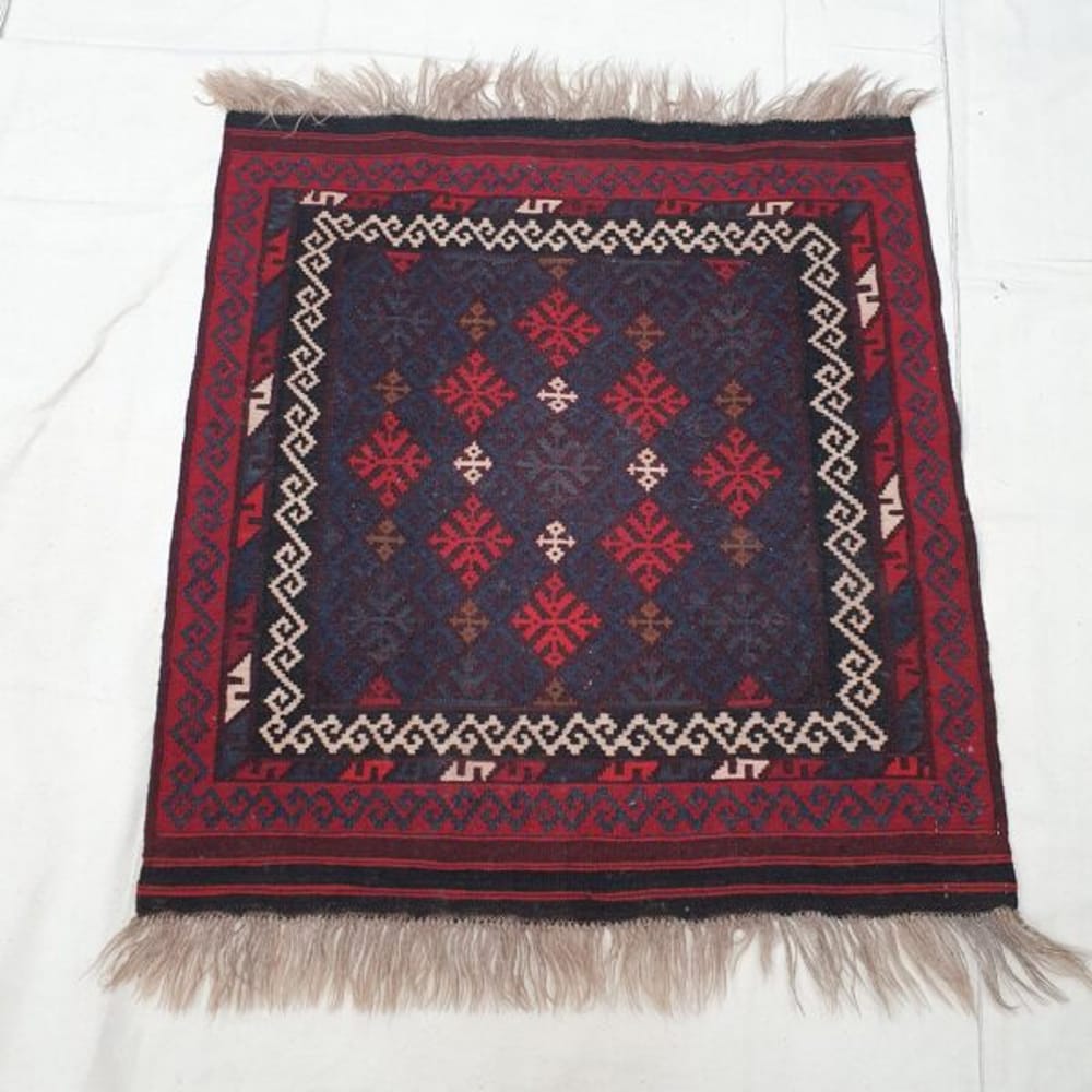 Rug# 25171, Maimaneh balouch kilim Sofreh, circa 1950, rare, size 103x90 cm, RRP $250, on special $55