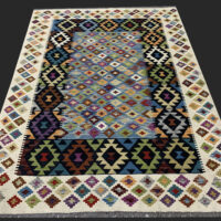 Rug# 26123, Afghan Maimaneh Kilim, Qazni wool & vegetable dyes, Size 203x153 cm