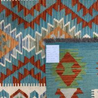 Rug# 26125, Afghan Maimaneh Kilim, Qazni wool & vegetable dyes, Size 193x157 cm (2)