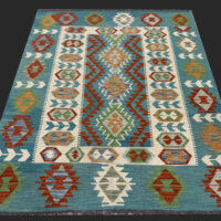 Rug# 26125, Afghan Maimaneh Kilim, Qazni wool & vegetable dyes, Size 193x157 cm