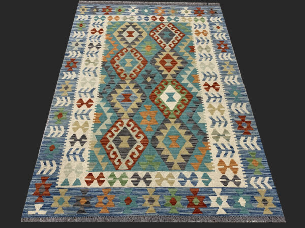 Rug# 26136, Afghan Maimaneh Kilim, Qazni wool & vegetable dyes, Size 175x125 cm