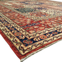 Rug# 26360, Afghan Turkaman weave, Vegetable dyes, 17th c Safavid Garden design, size 354 x 270 cm (4)