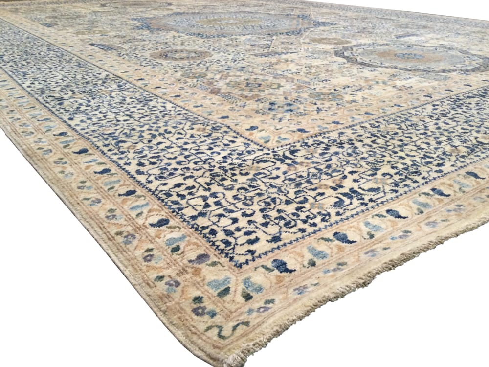Rug# 26366, Turkaman weave Afghan, 15th century Mamluk inspired, hand spun wool, Vegetable dyes, size 423x300 cm (6)