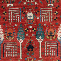 Rug# 26446, Afghan Turkaman weave, Vegetable dye Revial of a 16th century Safavid Garden design, size 186x127 cm (5)