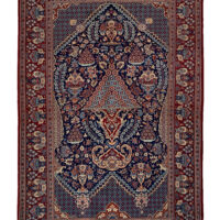Rug# 6376, Rare Kashan, famous Hajkhanoom design, circa 1960, immaculate, Persia, size 207x138 cm