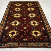 Rug# 6982, vintage & nomadic Qashqai, c.1950, immaculate, beddding cover, rare, Persia, size 290x160 cm, RRP $4500, Special price $1300 (2)