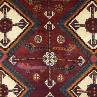 Rug# 6982, vintage & nomadic Qashqai, c.1950, immaculate, beddding cover, rare, Persia, size 290x160 cm, RRP $4500, Special price $1300 (4)