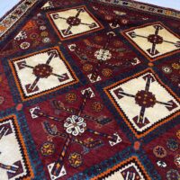 Rug# 6982, vintage & nomadic Qashqai, c.1950, immaculate, beddding cover, rare, Persia, size 290x160 cm, RRP $4500, Special price $1300 (5)
