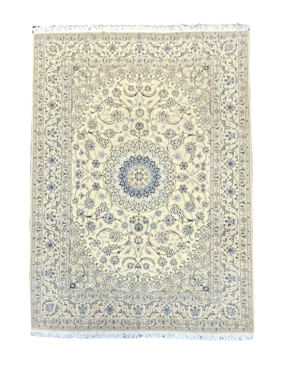 Rug#10292, Persian Nain 9LA, circa 1990, fine wool & silk pile, rare, Persia, size 350x240 cm (2.1)