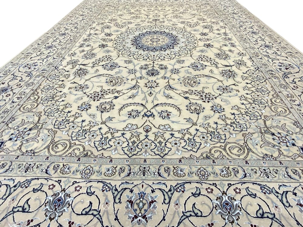 Rug#10292, Persian Nain 9LA, circa 1990, fine wool & silk pile, rare, Persia, size 350x240 cm (4)