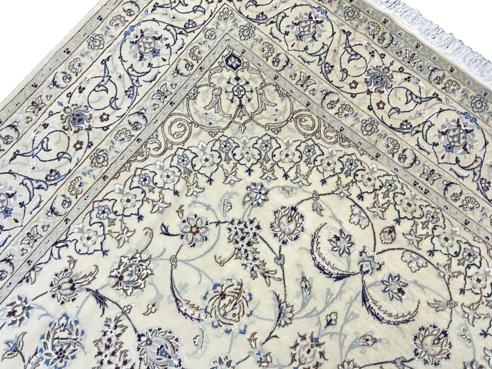 Rug#10292, Persian Nain 9LA, circa 1990, fine wool & silk pile, rare, Persia, size 350x240 cm (5)