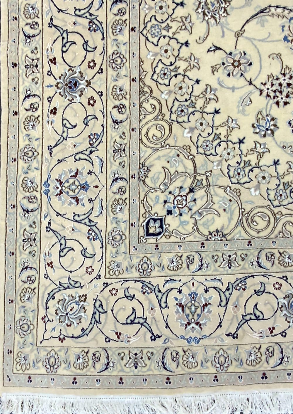 Rug#10292, Persian Nain 9LA, circa 1990, fine wool & silk pile, rare, Persia, size 350x240 cm (7)