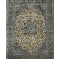 Rug#10344, Persian Kashan, circa 1960, fine wool pile, rare piece, very durable, Persia, size 407x296 cm (1.1)