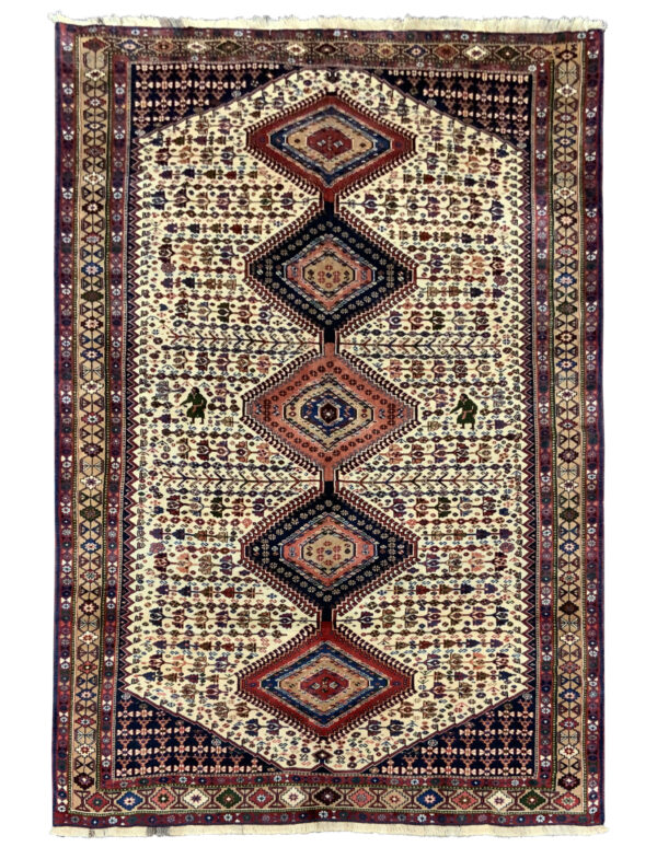 Rug#10359, Yalameh, circa 1960, all wool, Rare piece, south Persia, size 312x193 cm (1) - Copy