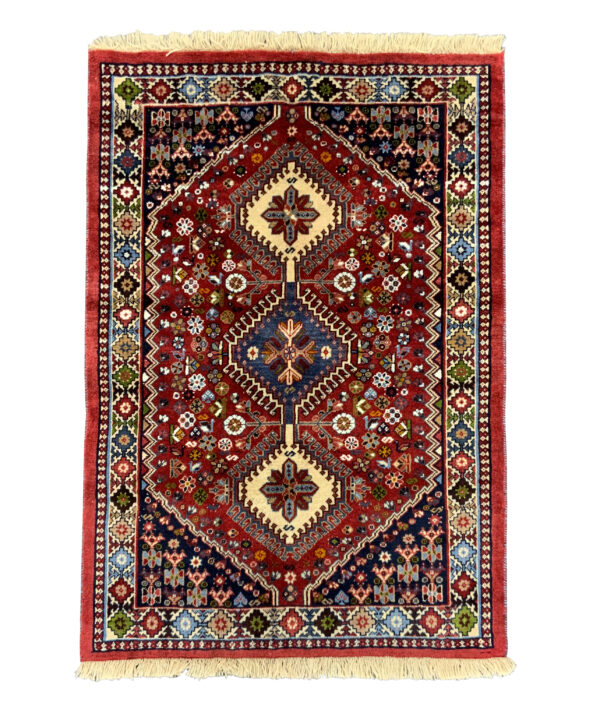 Rug#10362, Yalameh-Aliabad, circa 1980, all wool, Rare piece, south Persia, size 144x103 cm (2)