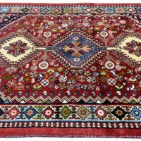 Rug#10362, Yalameh-Aliabad, circa 1980, all wool, Rare piece, south Persia, size 144x103 cm (4)