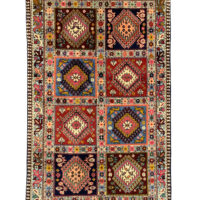Rug#10365, Yalameh-Aliabad, circa 1990, all wool, Rare piece, south Persia, size 160x102 cm (2)