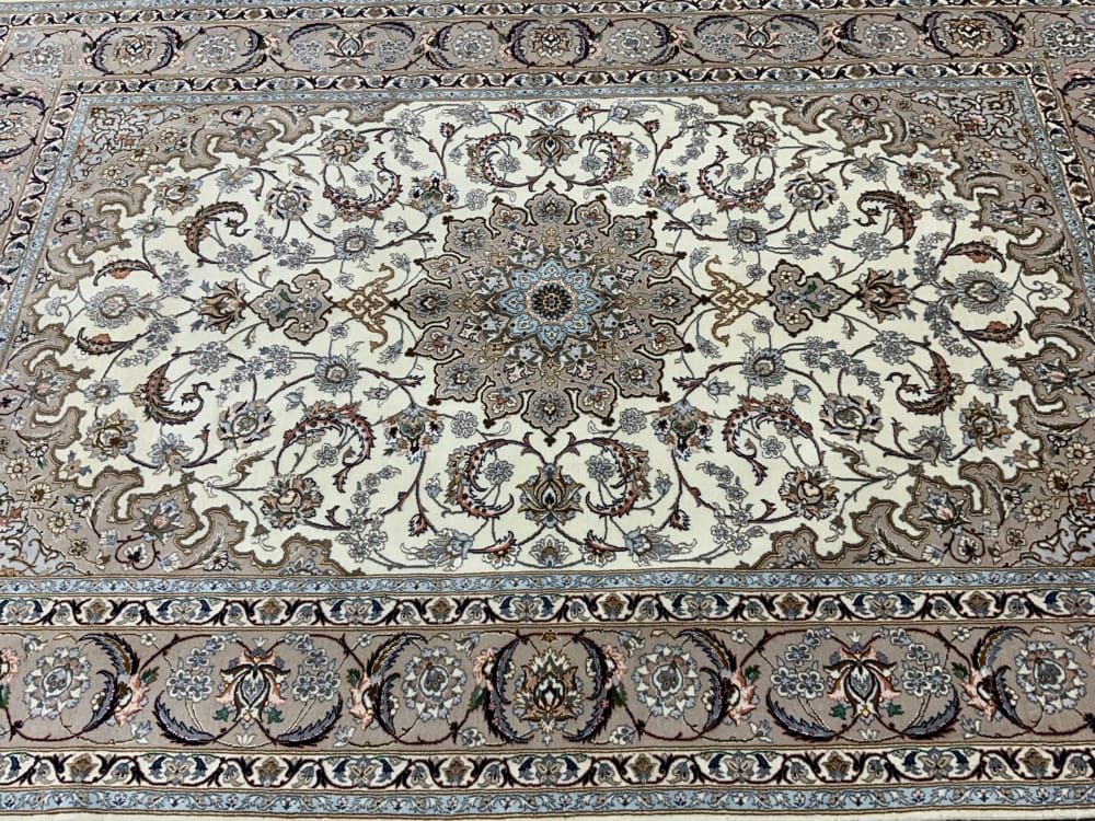Rug#10442, Superfine Isfehan, full silk base and inlay, 850K kpsqm, c.1990, Rare piece, Persia, size 233x155 cm (4)