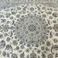 Rug#10627, Persian Nain 9LA, circa 1980, fine wool & silk pile, rare, Persia, size 351x252 cm (5)