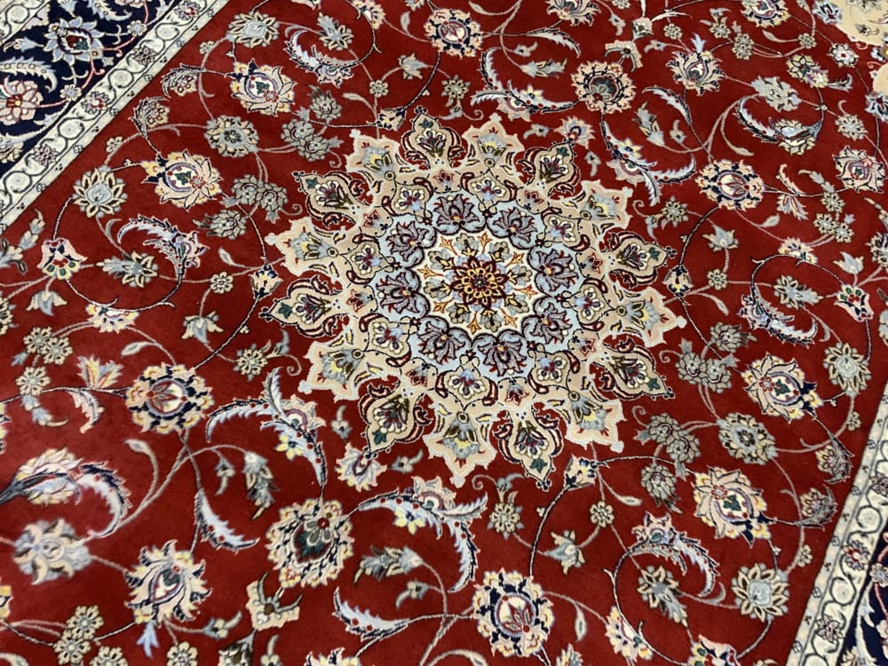 Rug#10629, Superfine Isfehan, full silk base and inlay, 850Kkpsqm, Rare piece, Persia, size 232x161 cm (5)
