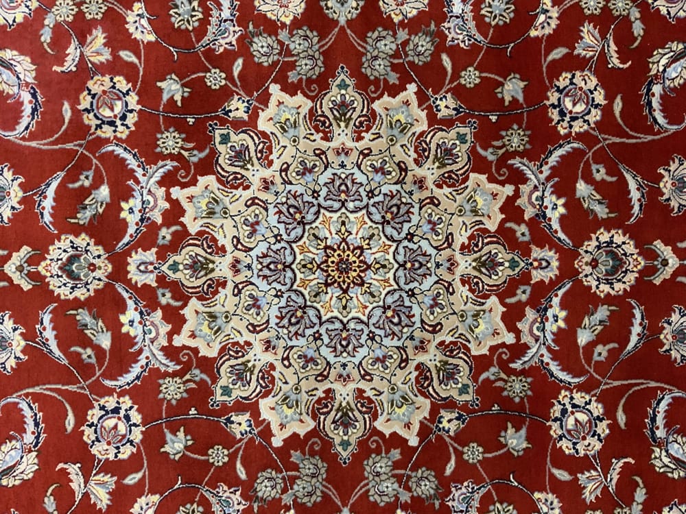 Rug#10629, Superfine Isfehan, full silk base and inlay, 850Kkpsqm, Rare piece, Persia, size 232x161 cm (6)