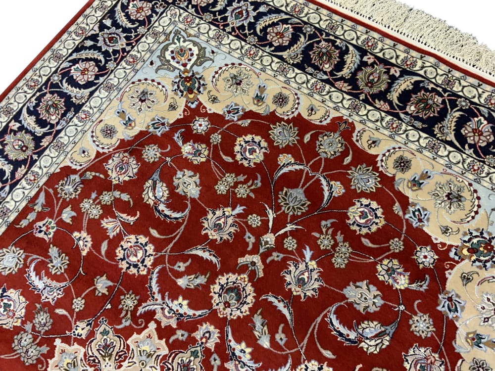 Rug#10629, Superfine Isfehan, full silk base and inlay, 850Kkpsqm, Rare piece, Persia, size 232x161 cm (7)