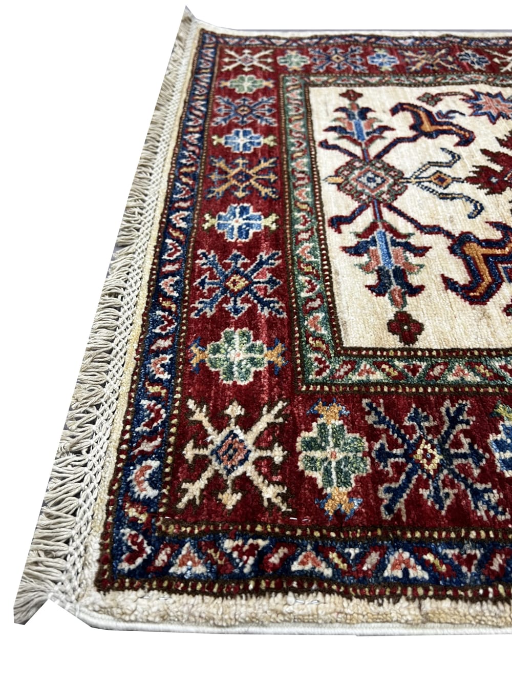 Rug# 26487. Afghan Chechen weave hall runner, circa 2010, 19th century Kazak inspired, HSW & Veg dyes, size 295x80 cm (5)