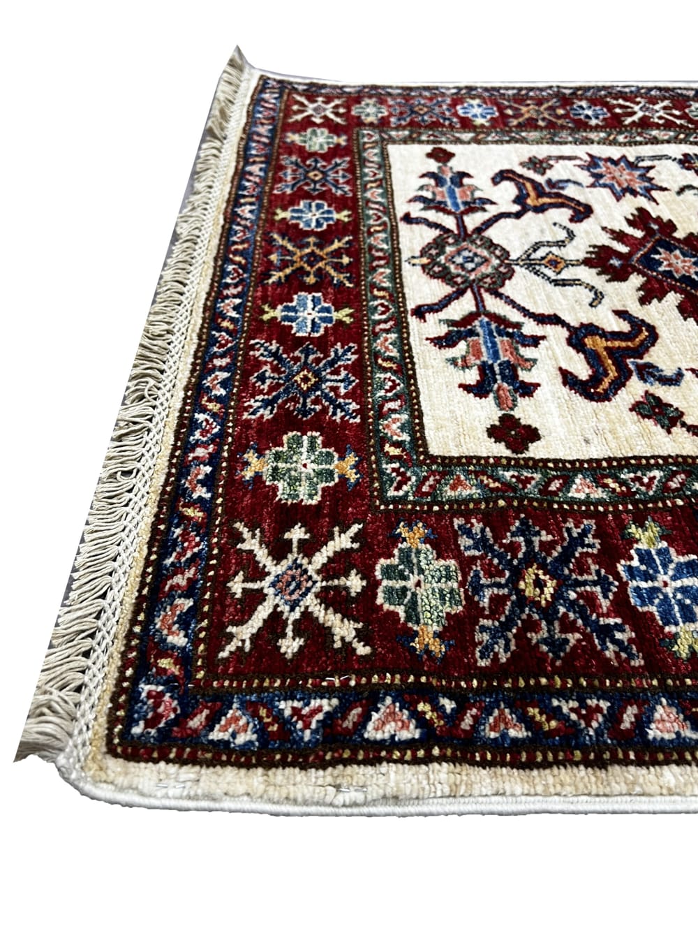 Rug# 26488. Afghan Chechen weave hall runner, circa 2010, 19th century Kazak inspired, HSW & Veg dyes, size 294x80 cm (5)