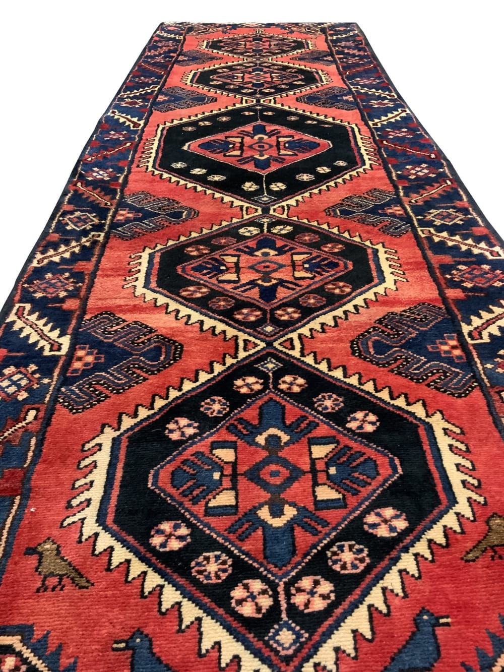 Rug#10354, Afshari weave Kurdi, circa 1960, Rare piece, Hamedan-Persia, size 288x88 cm (6)