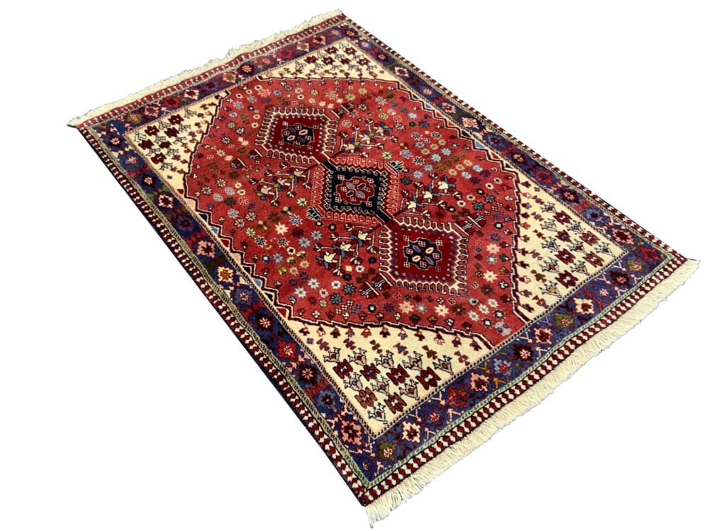 Rug#10366, Yalameh-Talkhoncheh, circa 1980, all wool, Rare piece, south Persia, size 142x100 cm (3)