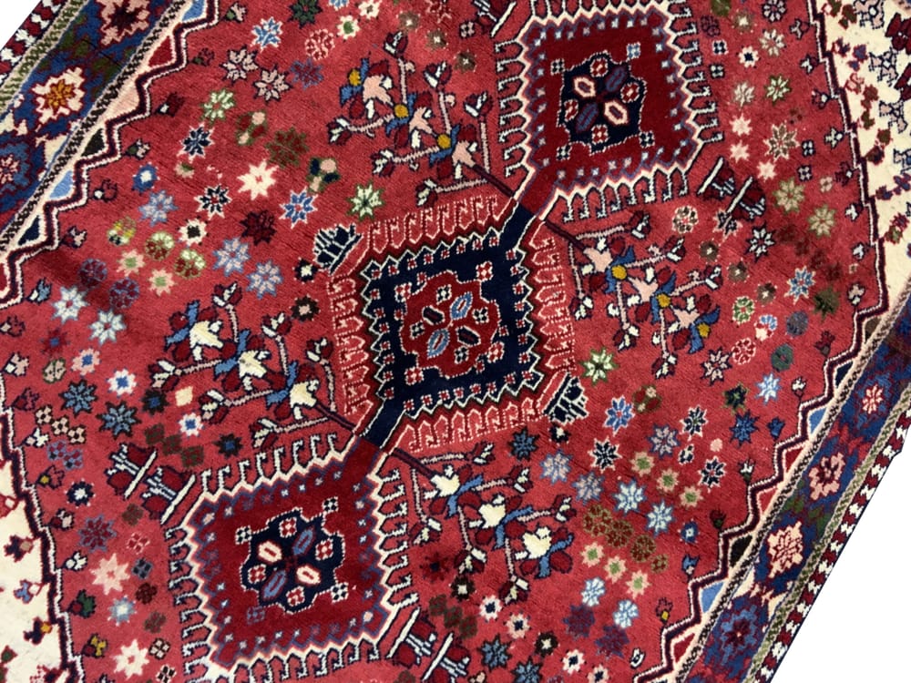 Rug#10366, Yalameh-Talkhoncheh, circa 1980, all wool, Rare piece, south Persia, size 142x100 cm (5)